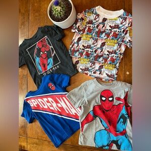 Bundle of 4 Marvel SpiderMan T Shirts in 4T